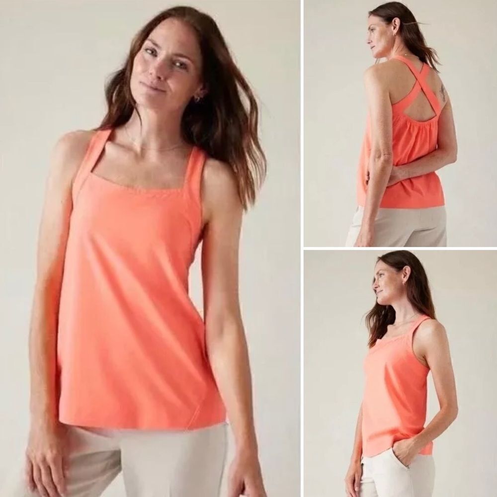 Athleta Arrival Tank Top Size Medium Sunset Glow NWOT Retail $79